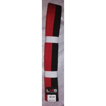 חגורה קראטה/ג'ודו אדום שחור 260 ס"מ JUDO BELT LMS